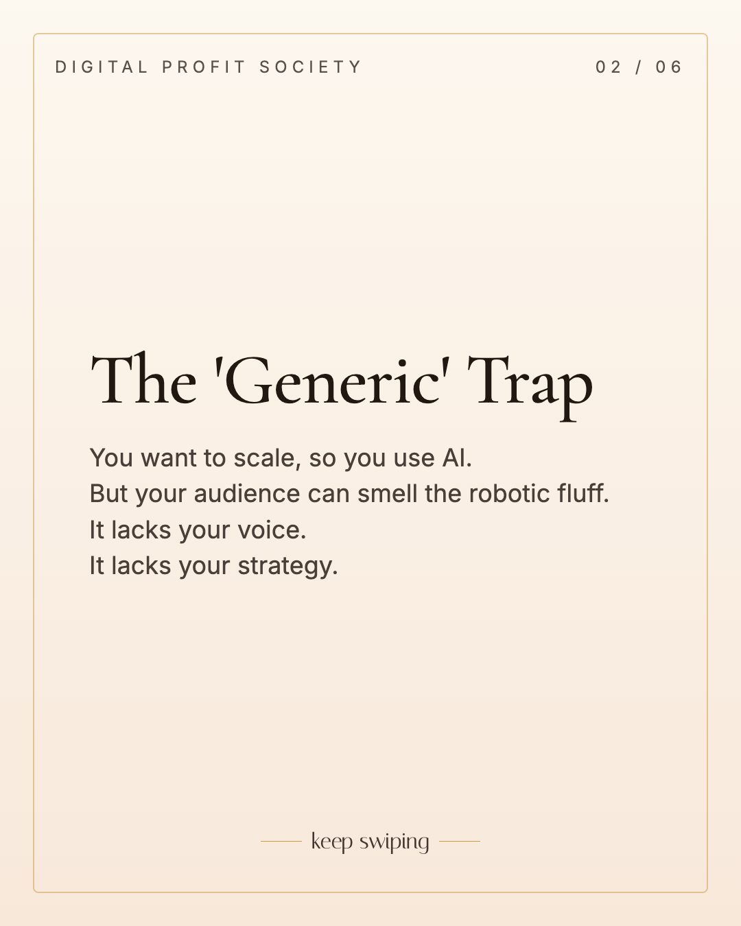 The Generic Trap