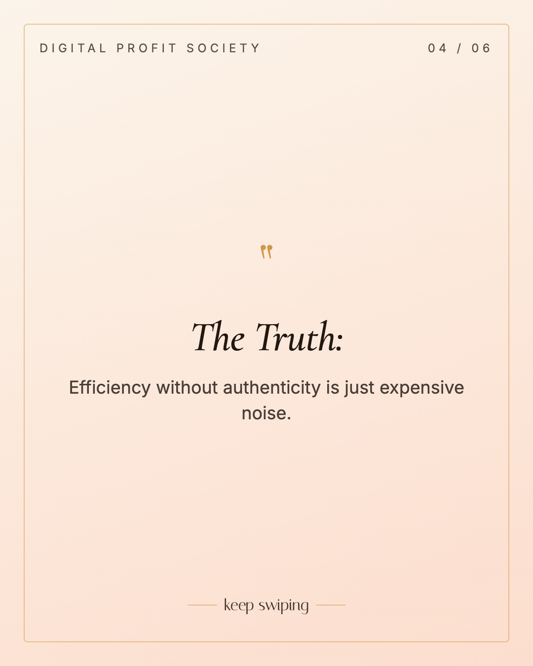 The Truth about efficiency