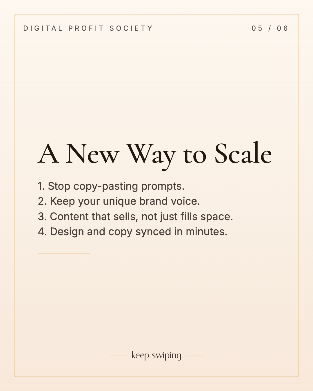 A New Way to Scale